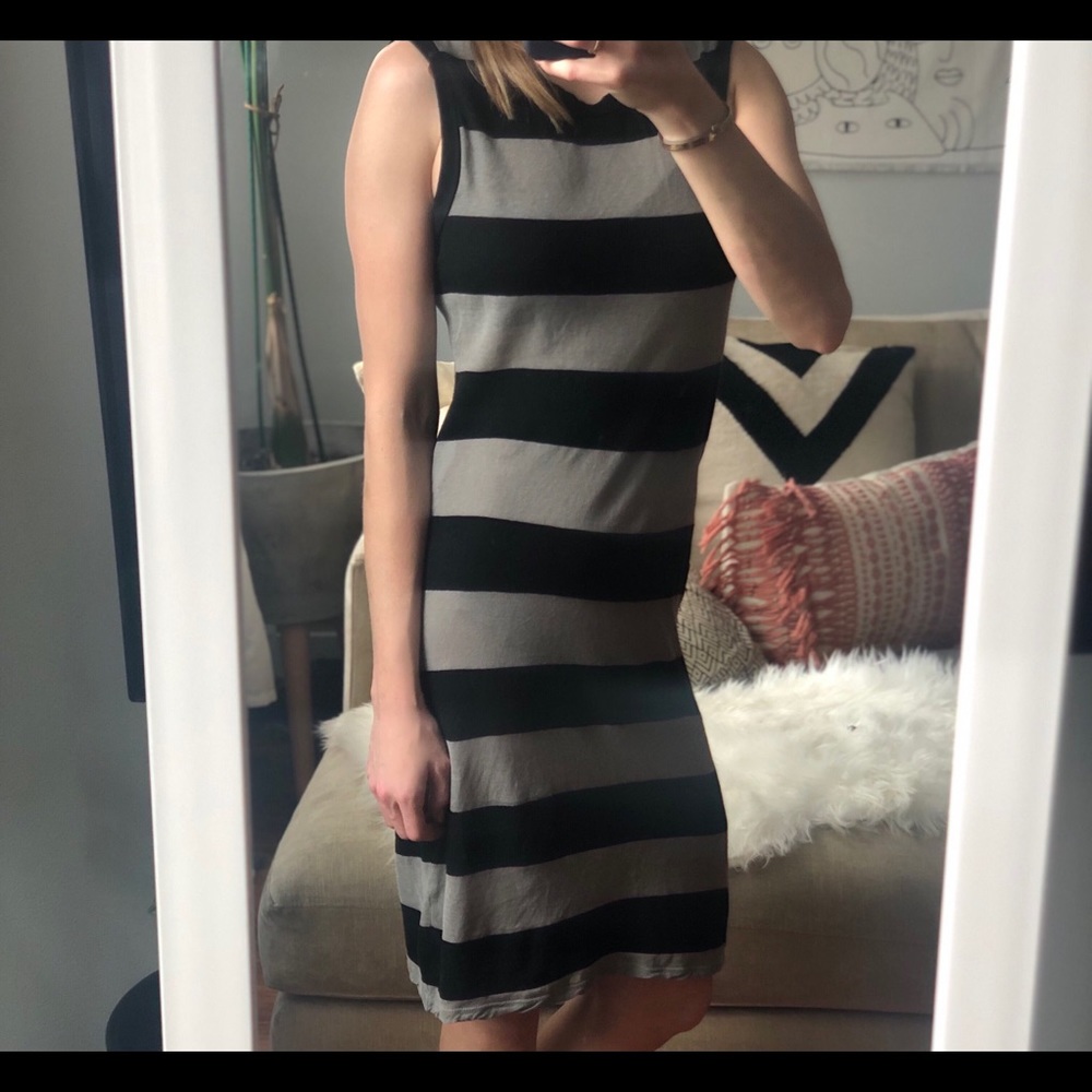 James Perse Women’s Stripe Tank Cap Sleeve Midi Dress, Small ✨